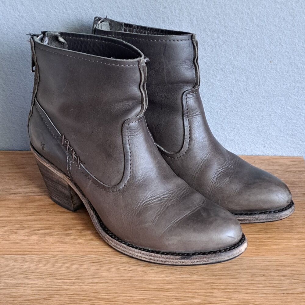 Frye Brown Leather Ankle Boots